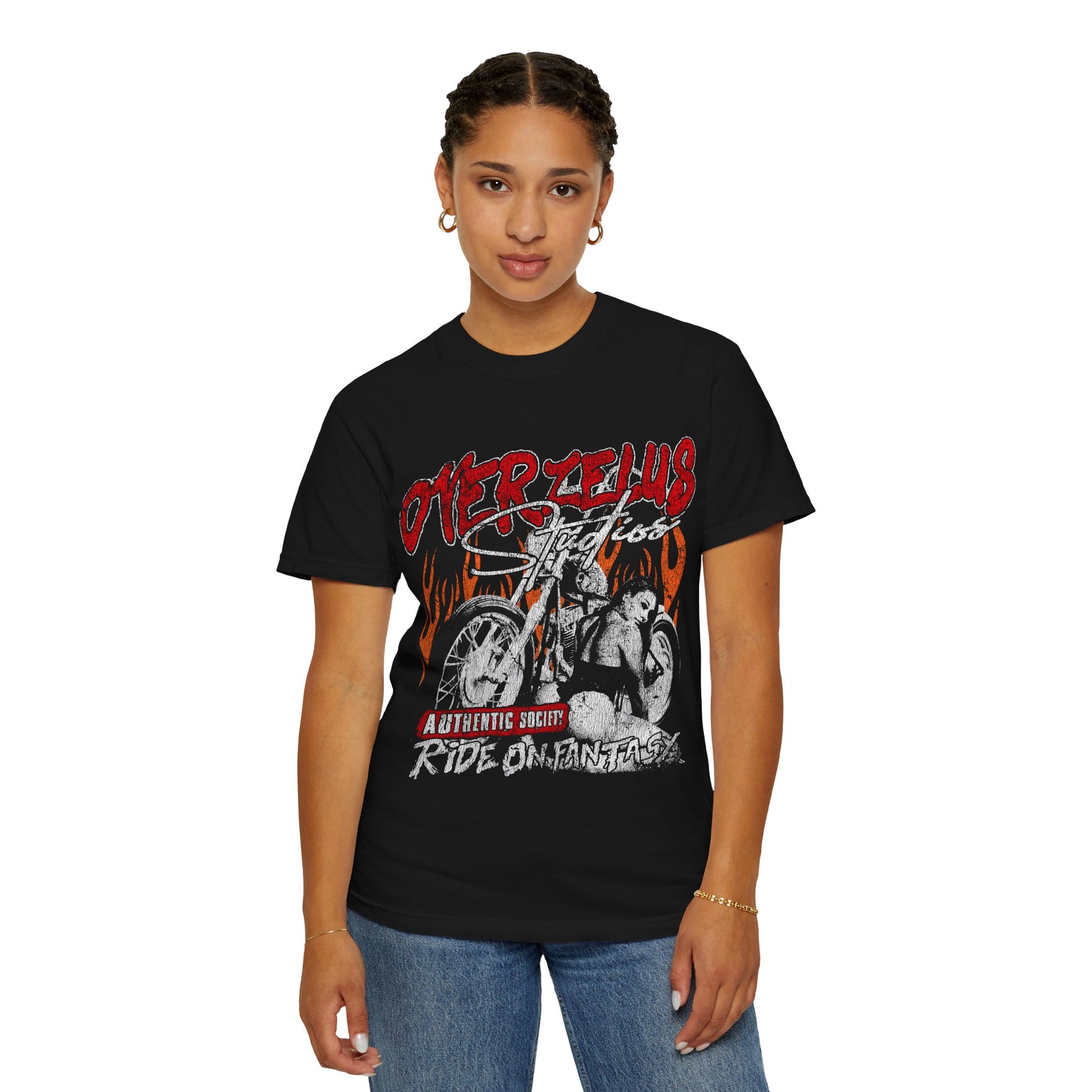 Vintage Motorcycle Graphic T-Shirt - Ride on Fantasy - OVERZELUS