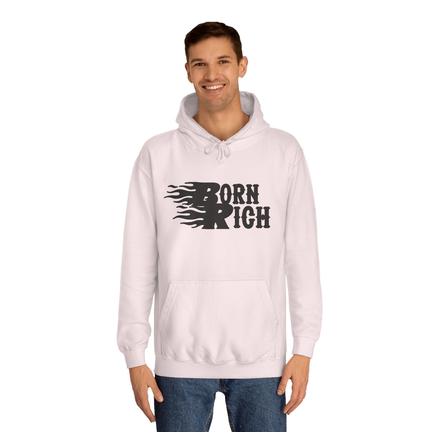 "Born Rich" Unisex College Hoodie - Trendy and Comfortable Streetwear - OVERZELUS