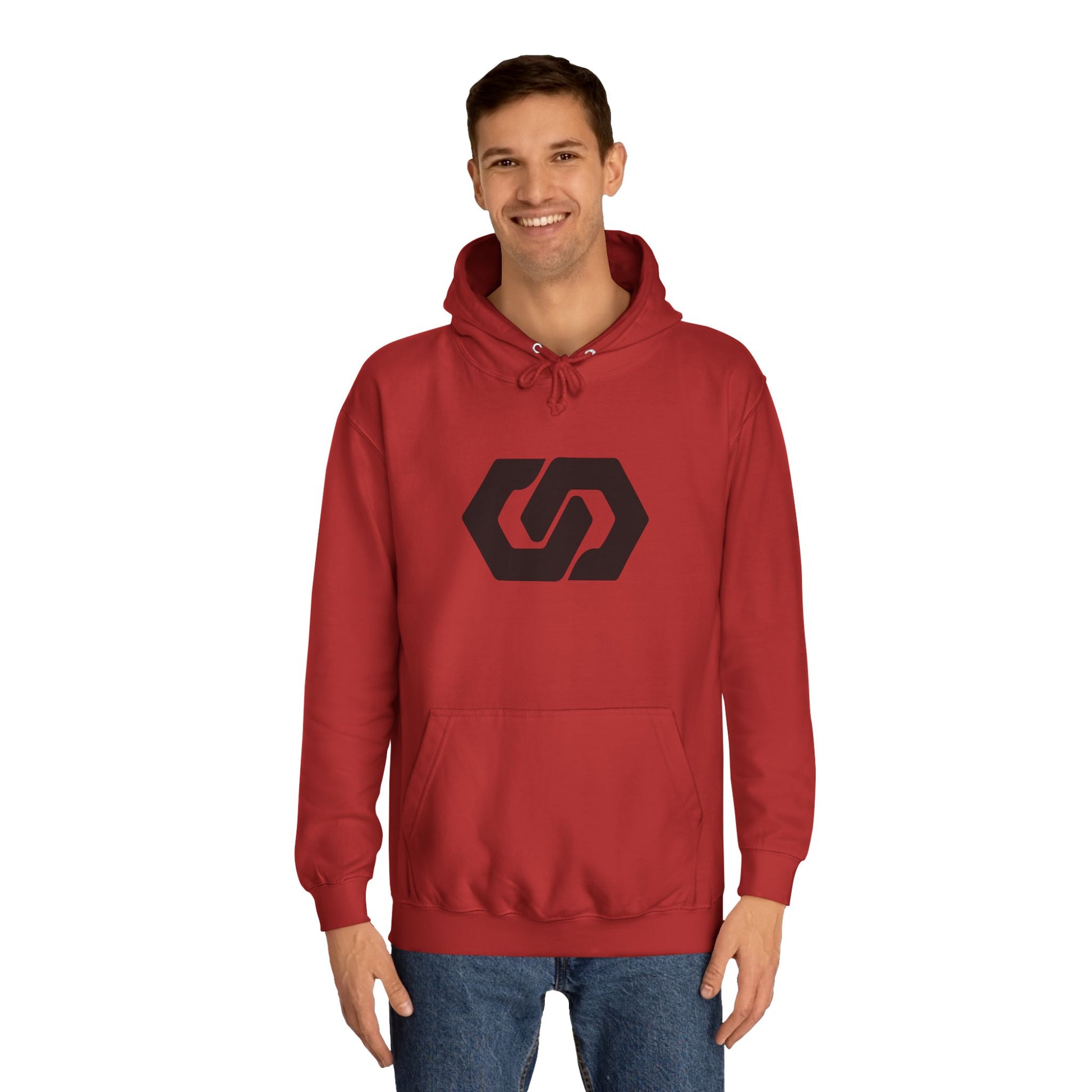 Unisex College Hoodie - Minimalist Logo Design - OVERZELUS