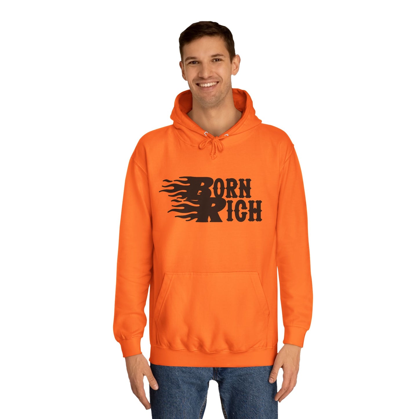 "Born Rich" Unisex College Hoodie - Trendy and Comfortable Streetwear - OVERZELUS