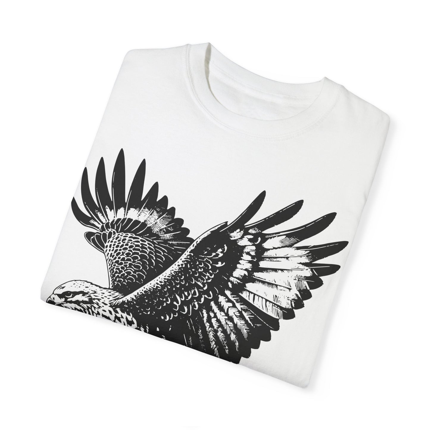 Eagle Spirit Unisex Garment-Dyed T-Shirt - Nature-Inspired Design for Outdoor Enthusiasts - OVERZELUS
