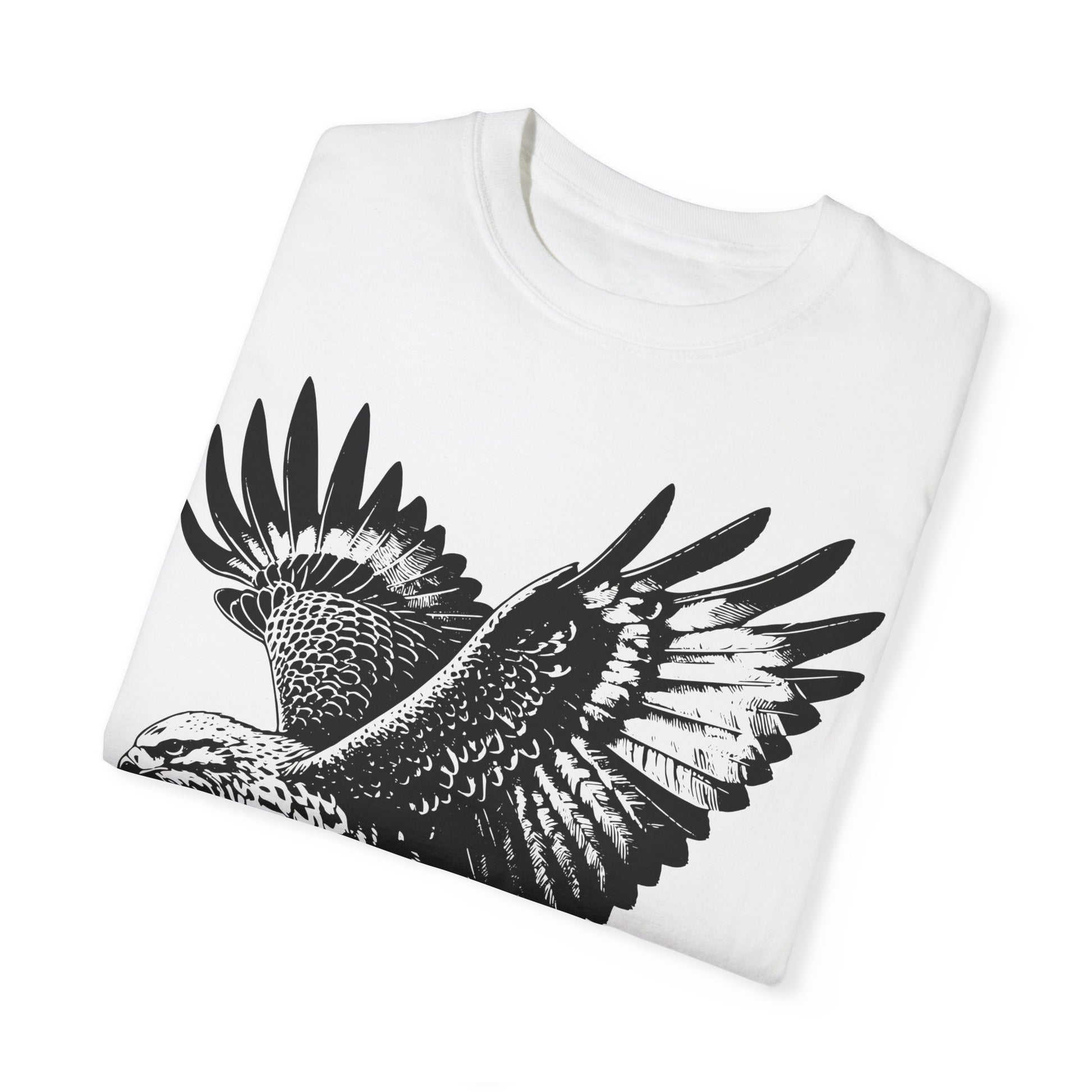 Eagle Spirit Unisex Garment-Dyed T-Shirt - Nature-Inspired Design for Outdoor Enthusiasts - OVERZELUS