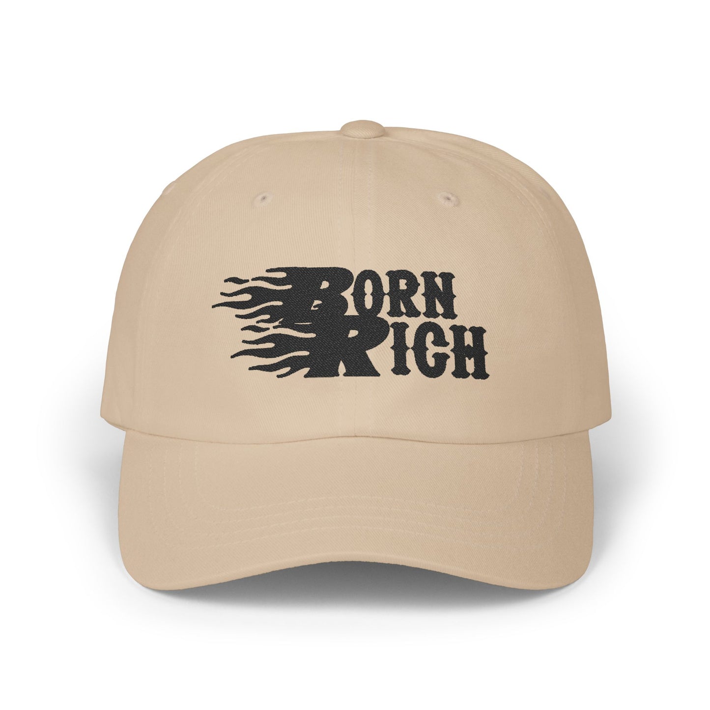 "Born Rich" Embroidered Classic Dad Cap - OVERZELUS
