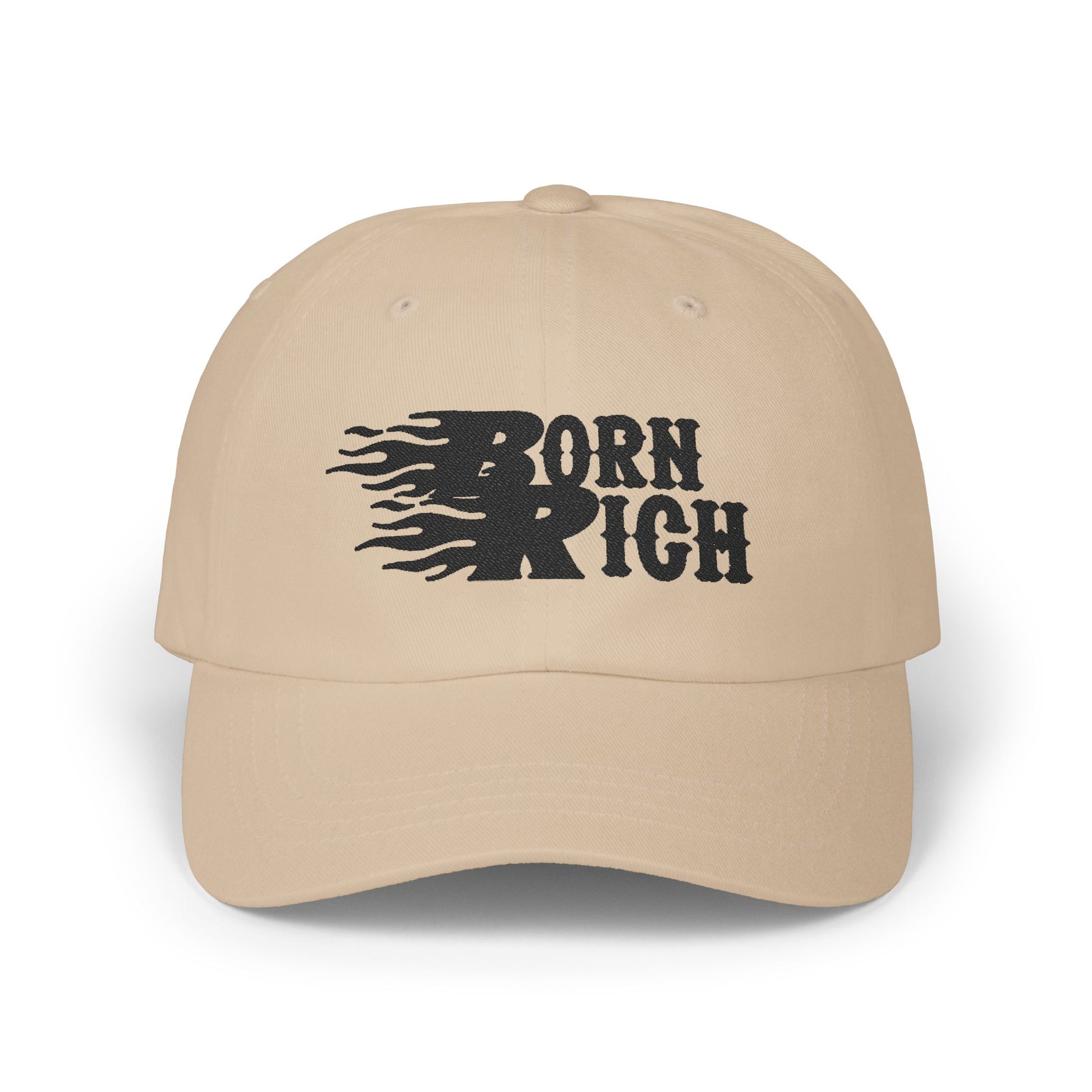 "Born Rich" Embroidered Classic Dad Cap - OVERZELUS