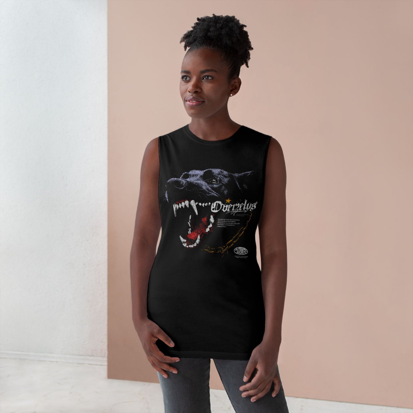Edgy Unisex Tank Top with Fierce Dog Graphic | Perfect for Summer Wear - OVERZELUS