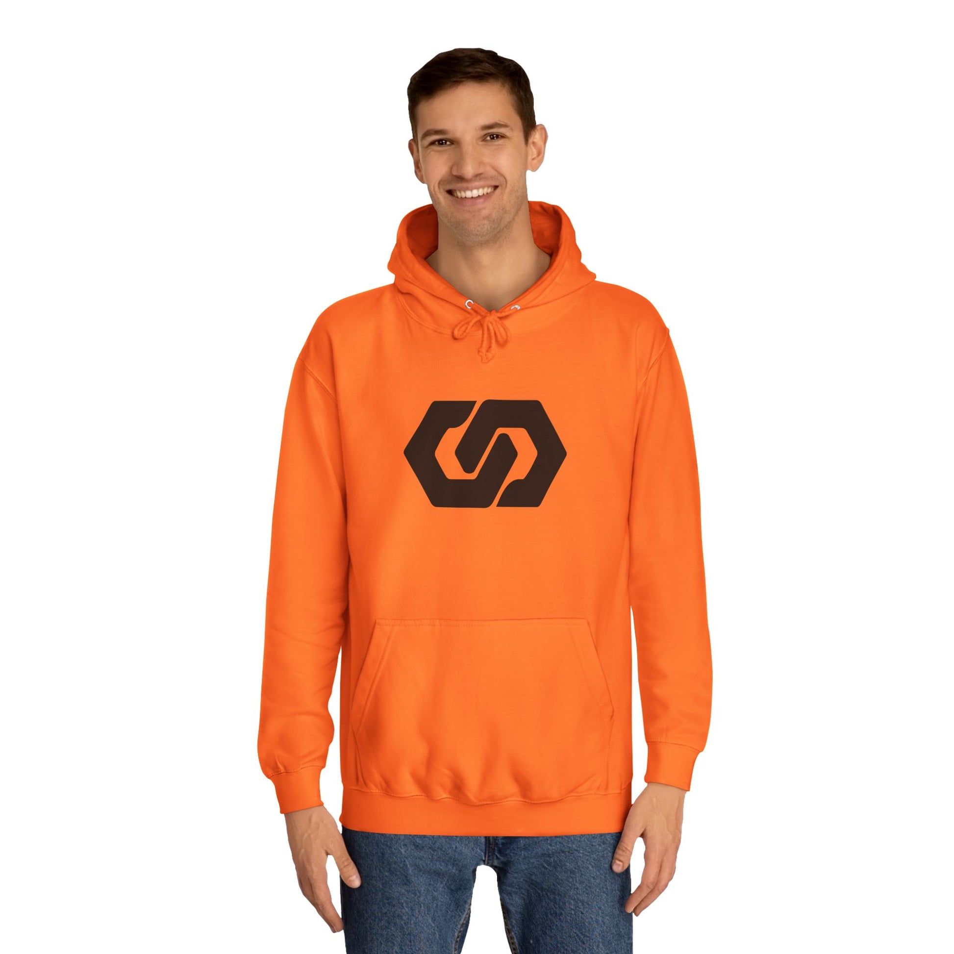 Unisex College Hoodie - Minimalist Logo Design - OVERZELUS