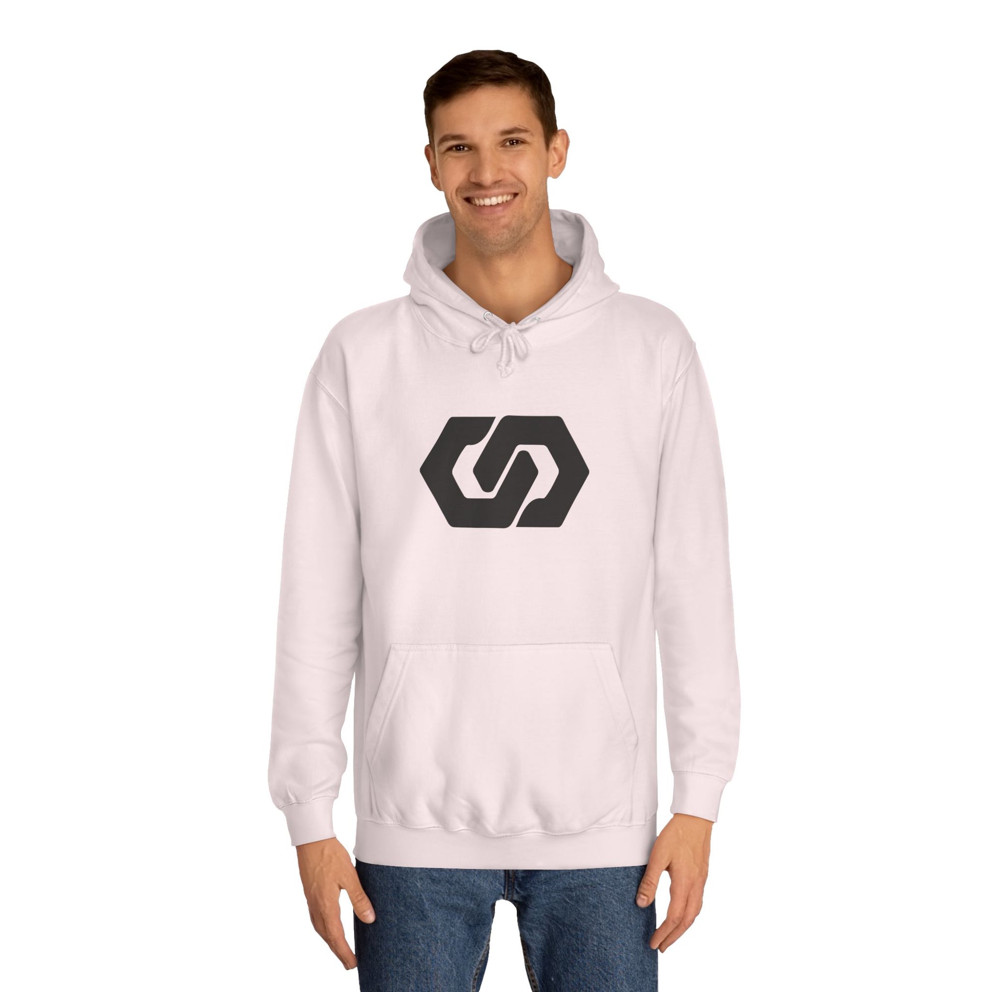 Unisex College Hoodie - Minimalist Logo Design - OVERZELUS