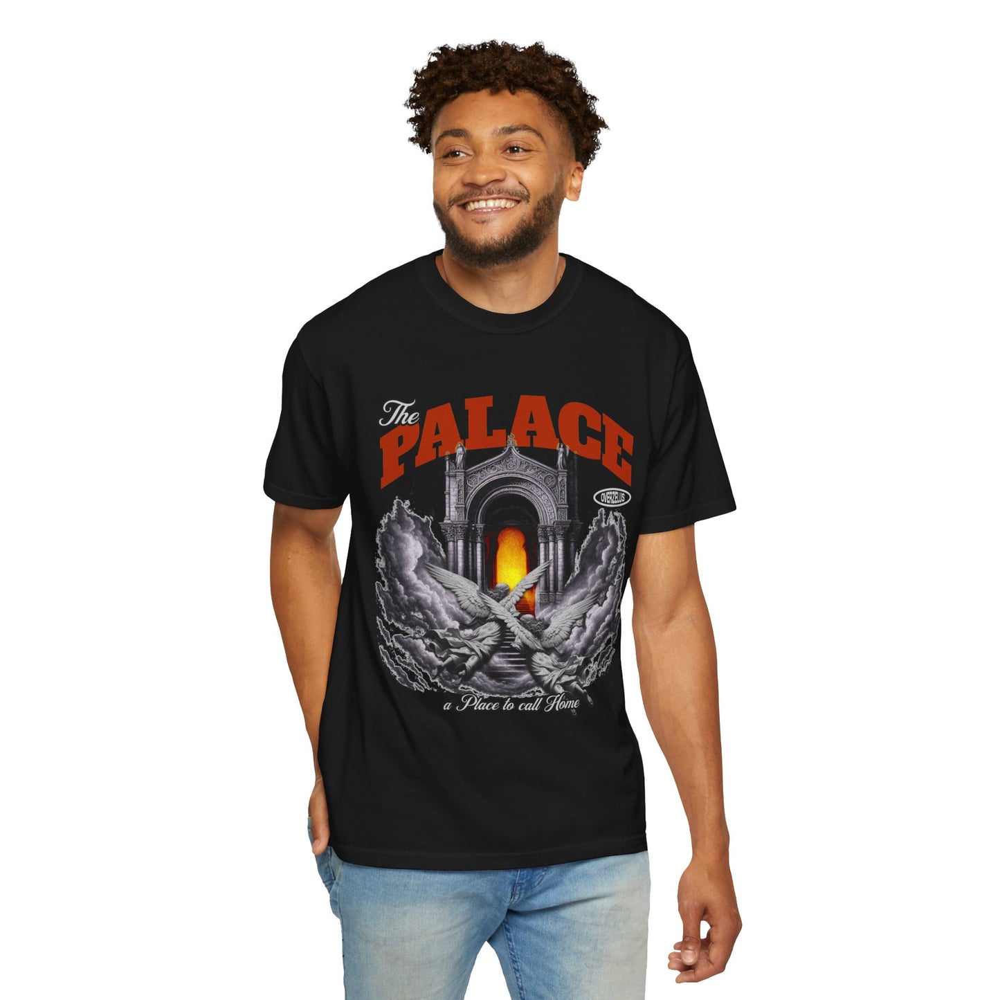 The Palace Unisex Garment-Dyed T-Shirt - Artistic Graphic Tee for Trendsetters - OVERZELUS