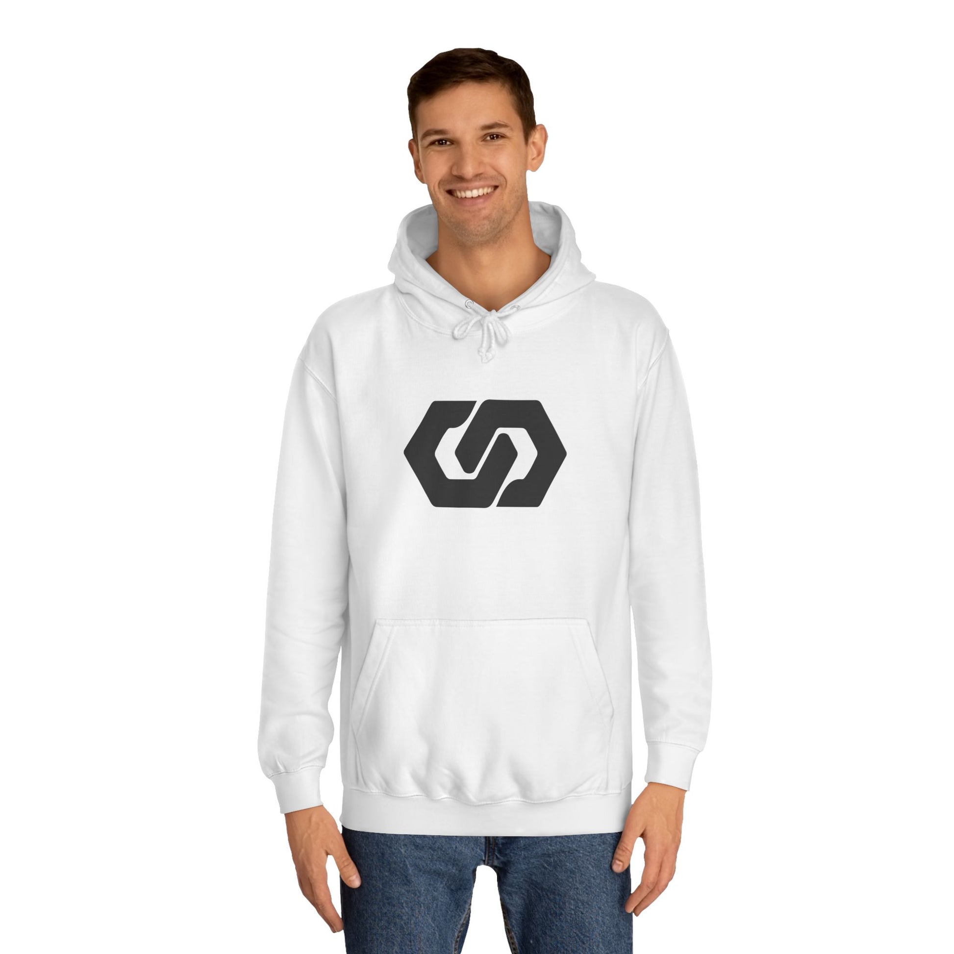 Unisex College Hoodie - Minimalist Logo Design - OVERZELUS