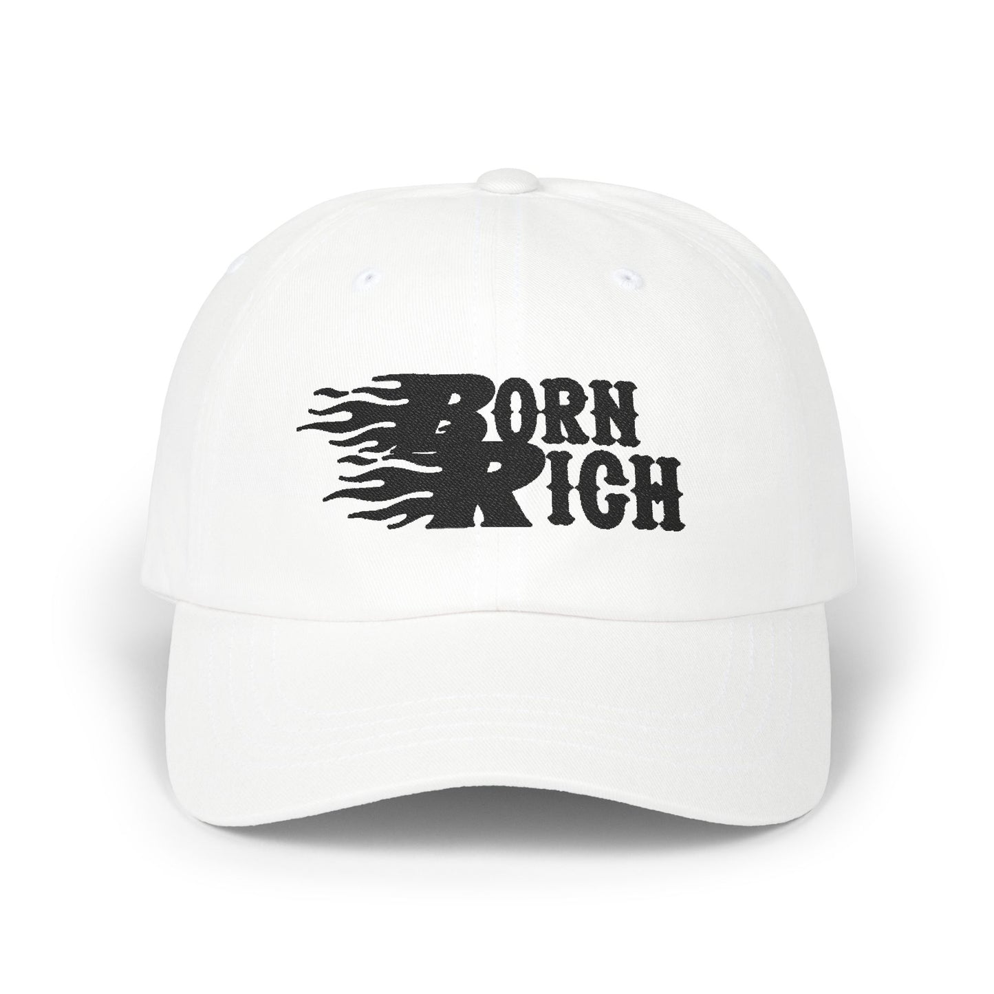 "Born Rich" Embroidered Classic Dad Cap - OVERZELUS