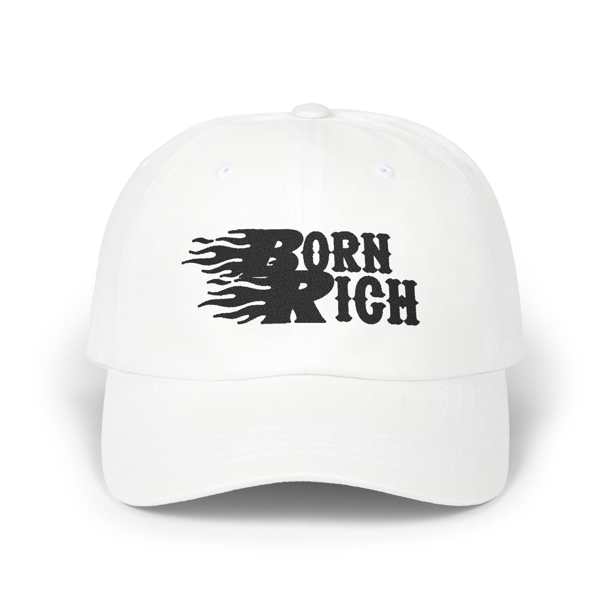"Born Rich" Embroidered Classic Dad Cap - OVERZELUS