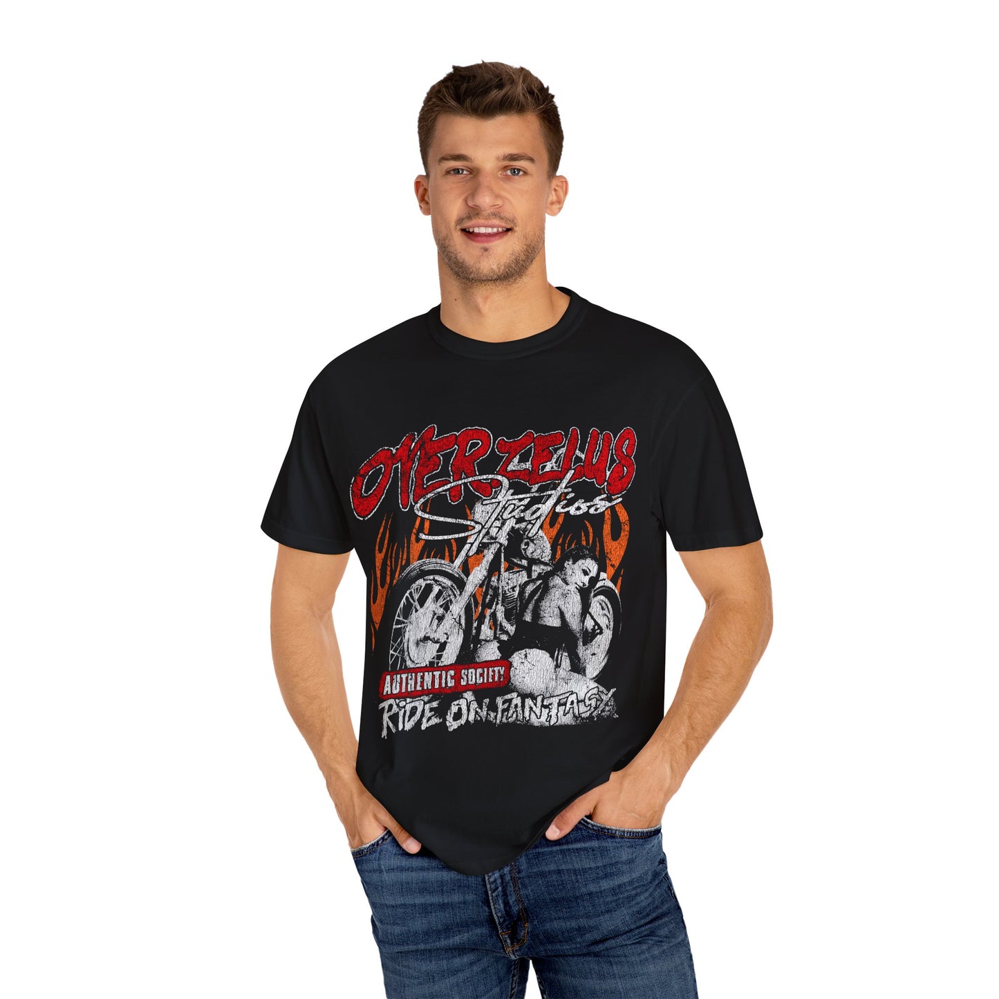 Vintage Motorcycle Graphic T-Shirt - Ride on Fantasy - OVERZELUS
