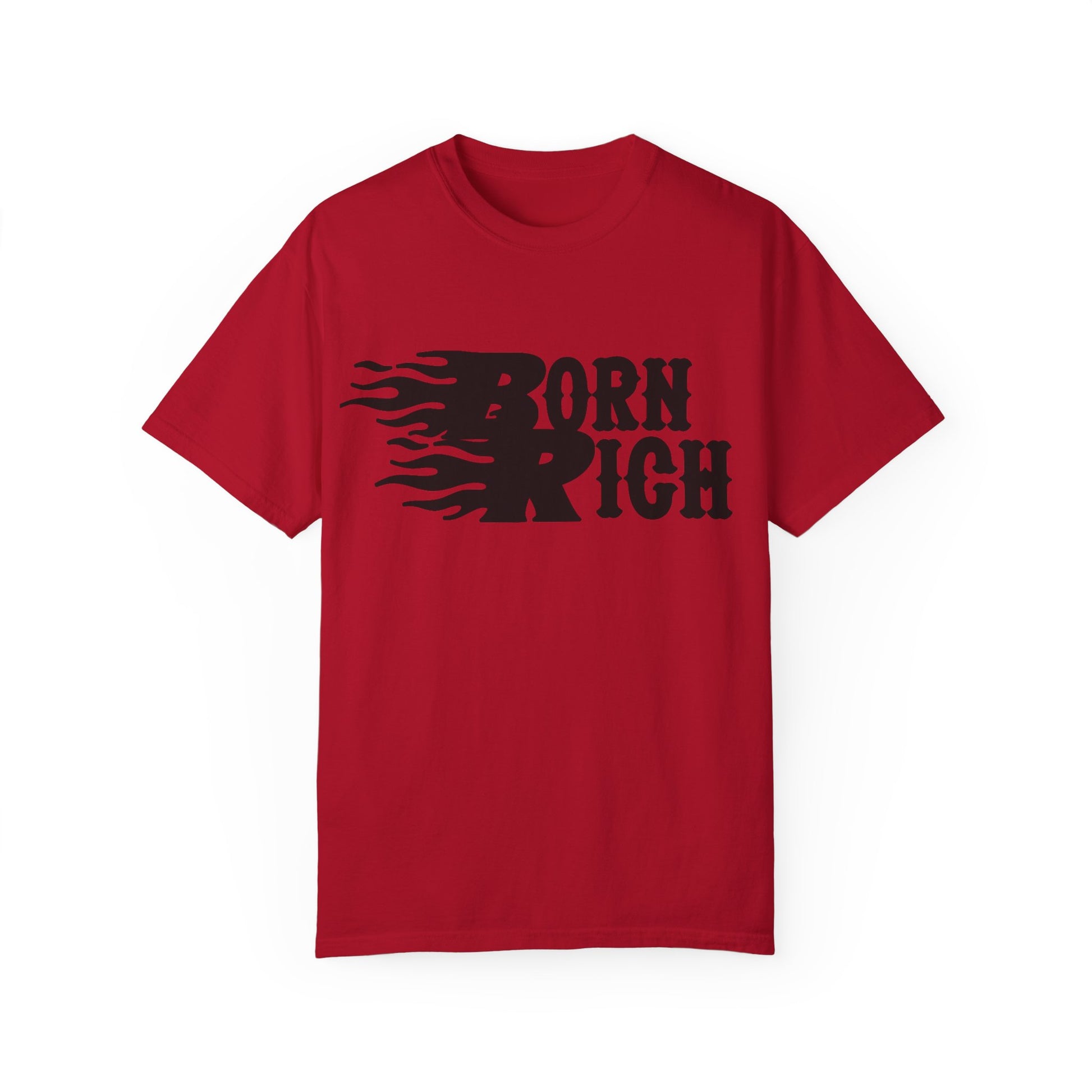 Born Rich Graphic Unisex T-Shirt - Trendy Flame Design - OVERZELUS