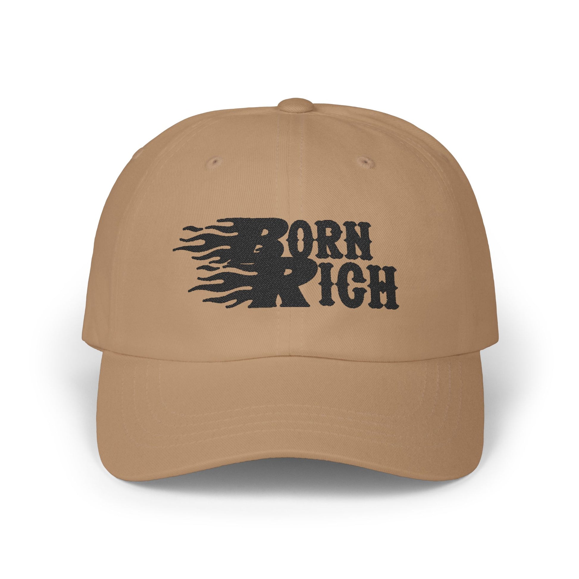 "Born Rich" Embroidered Classic Dad Cap - OVERZELUS