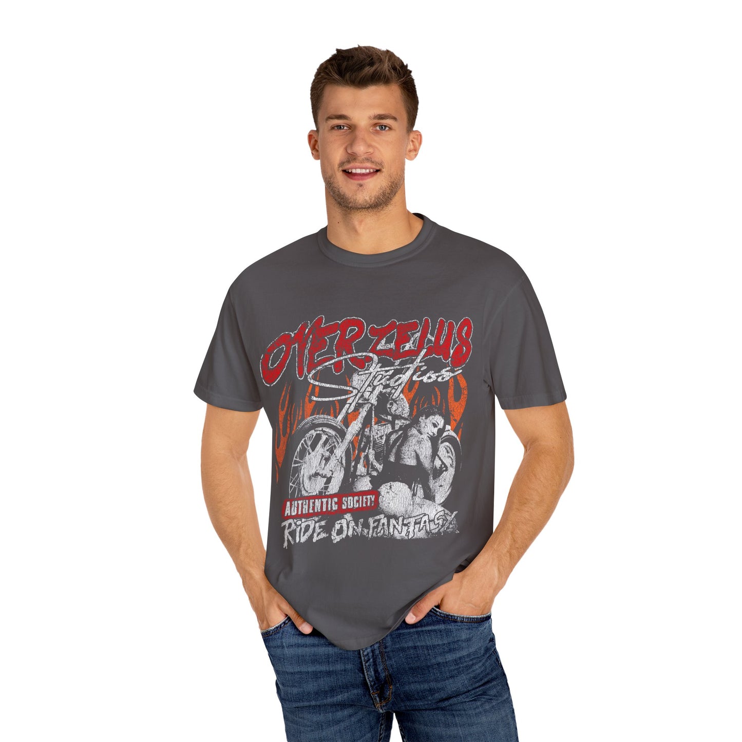 Vintage Motorcycle Graphic T-Shirt - Ride on Fantasy - OVERZELUS