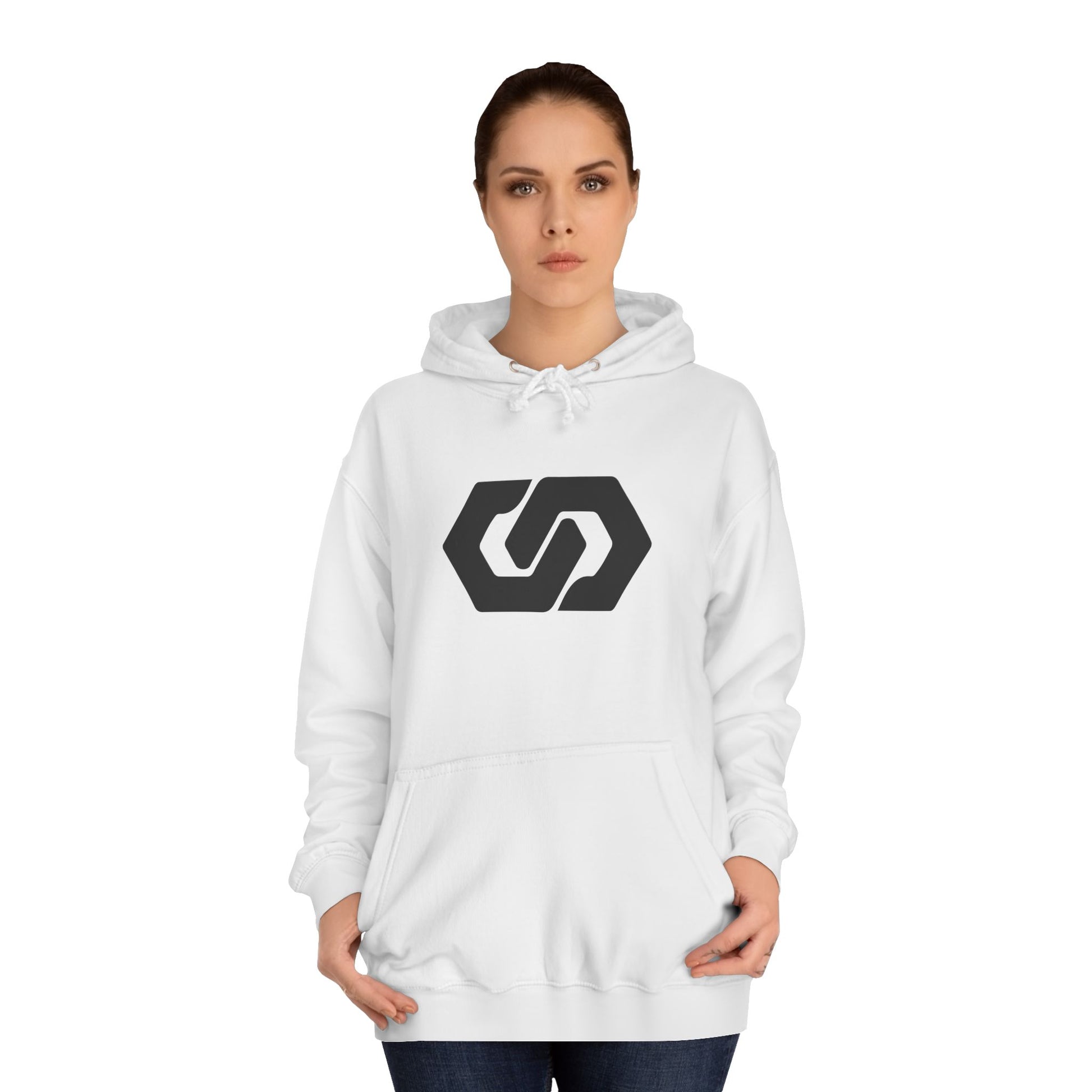 Unisex College Hoodie - Minimalist Logo Design - OVERZELUS