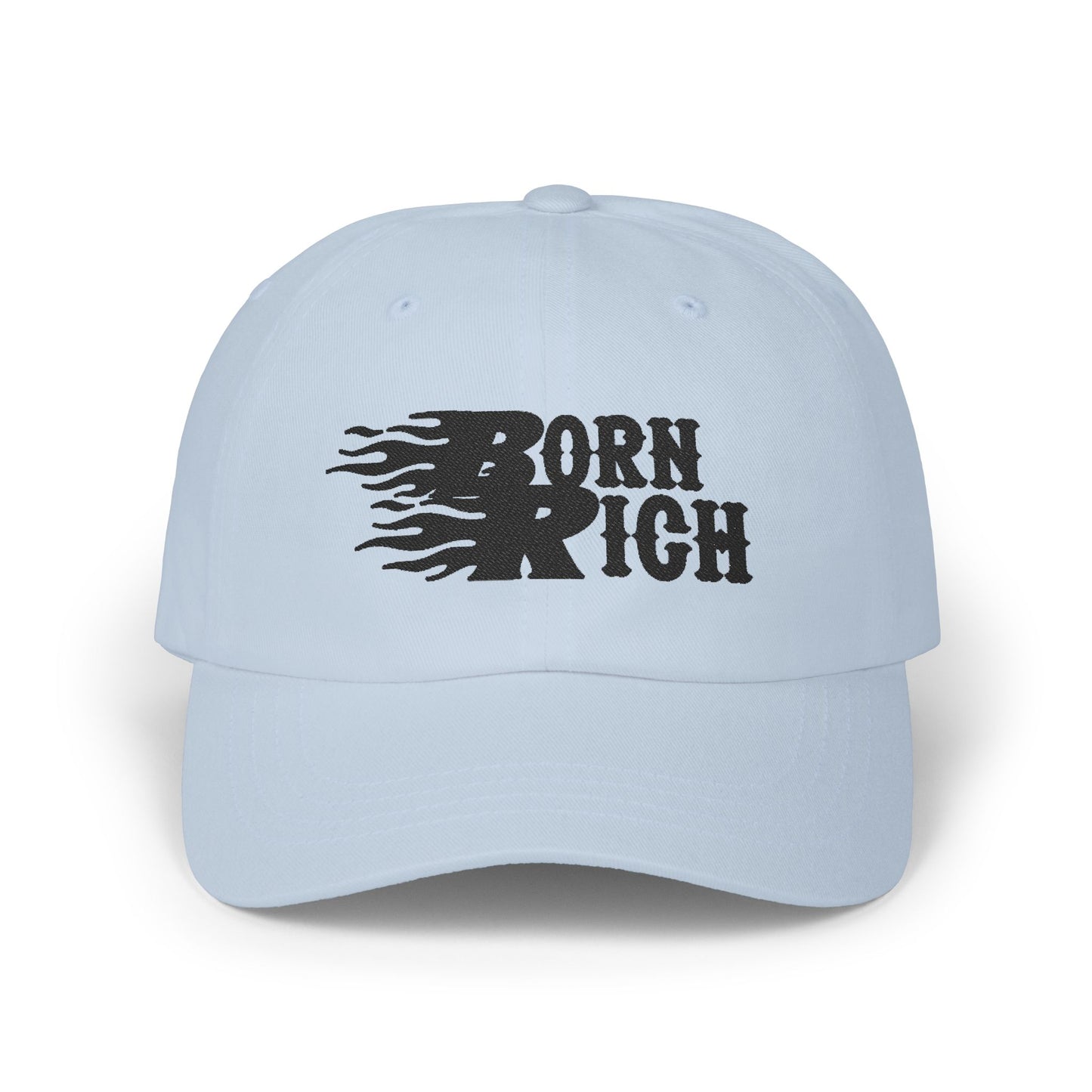 "Born Rich" Embroidered Classic Dad Cap - OVERZELUS