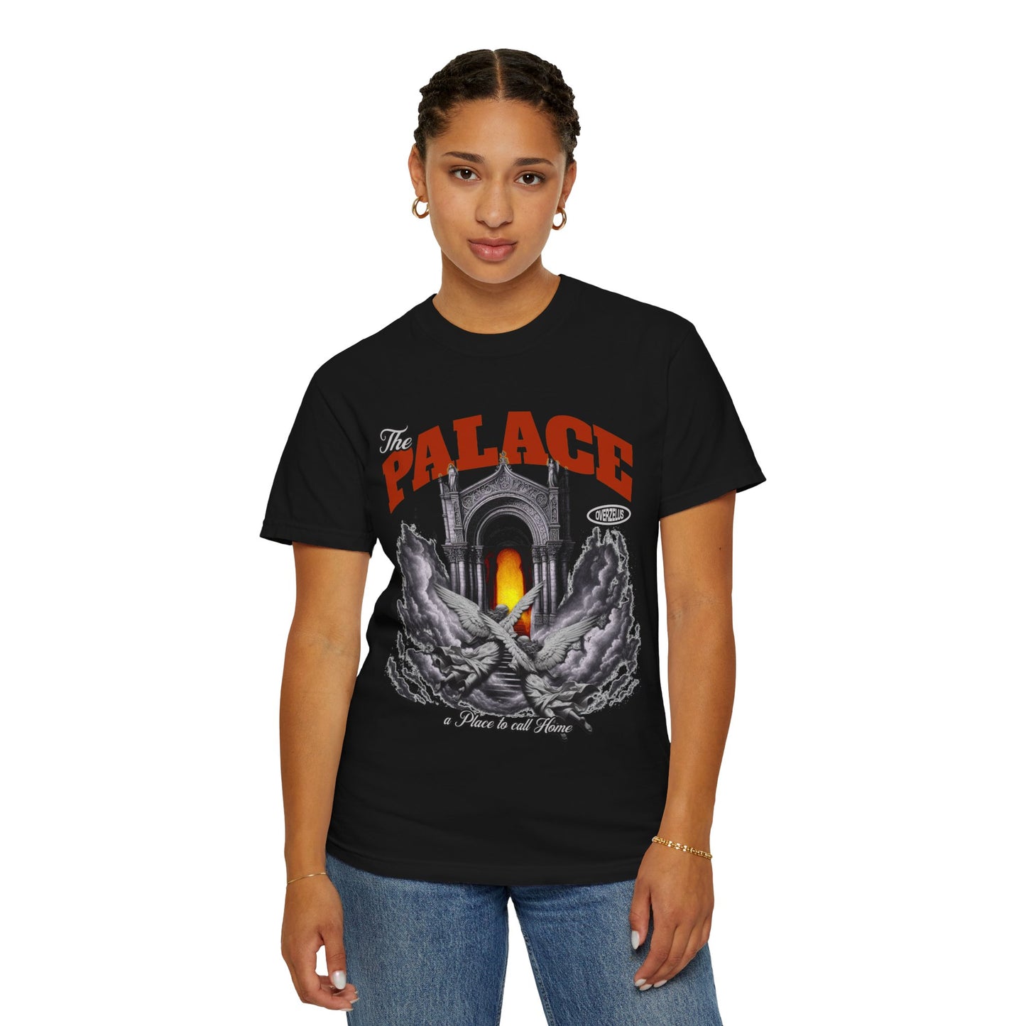 The Palace Unisex Garment-Dyed T-Shirt - Artistic Graphic Tee for Trendsetters - OVERZELUS