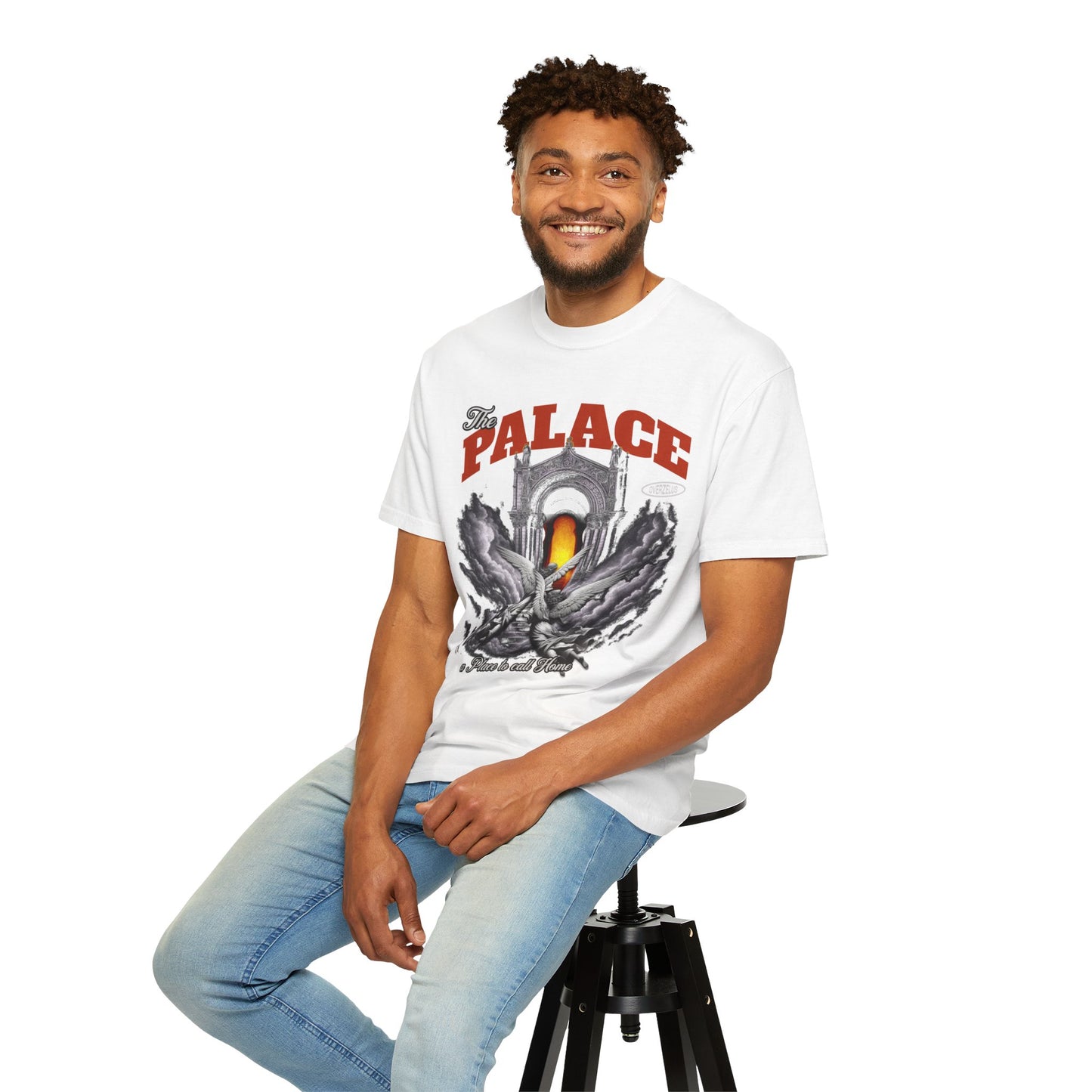 The Palace Unisex Garment-Dyed T-Shirt - Artistic Graphic Tee for Trendsetters - OVERZELUS