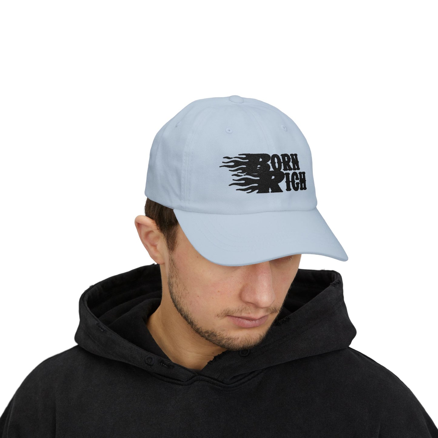 "Born Rich" Embroidered Classic Dad Cap - OVERZELUS