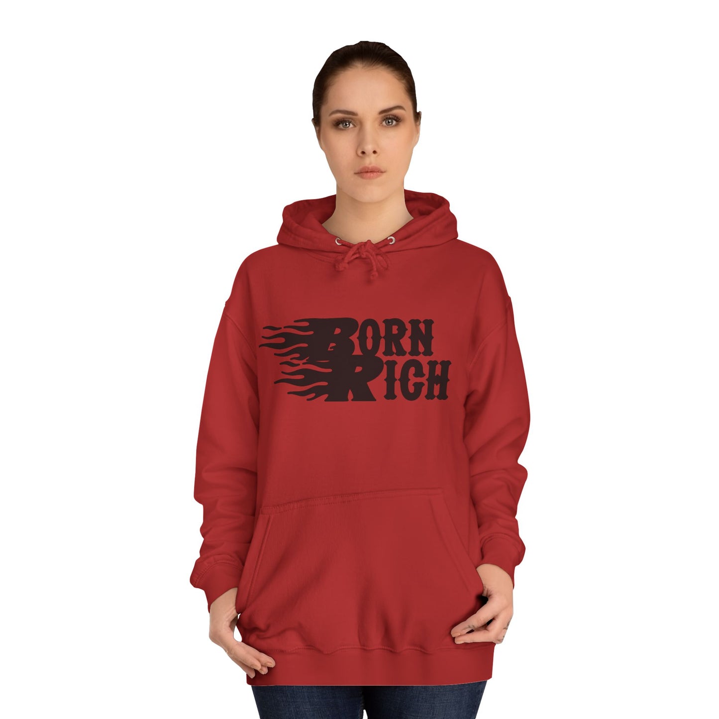 "Born Rich" Unisex College Hoodie - Trendy and Comfortable Streetwear - OVERZELUS