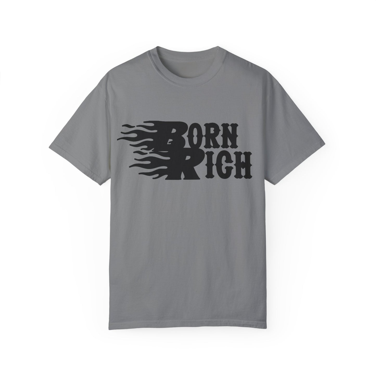 Born Rich Graphic Unisex T-Shirt - Trendy Flame Design - OVERZELUS