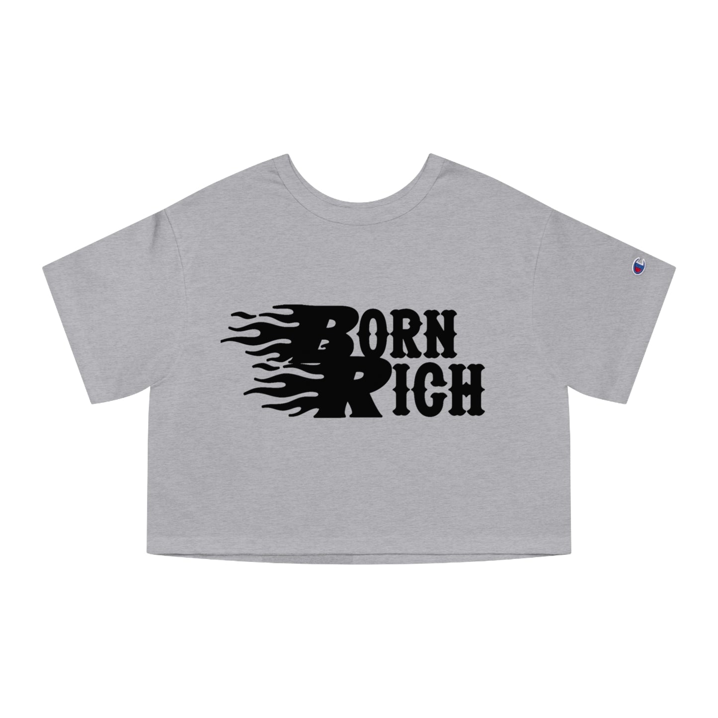 Born Rich Heritage Cropped T-Shirt for Women - Trendy Streetwear Style - OVERZELUS