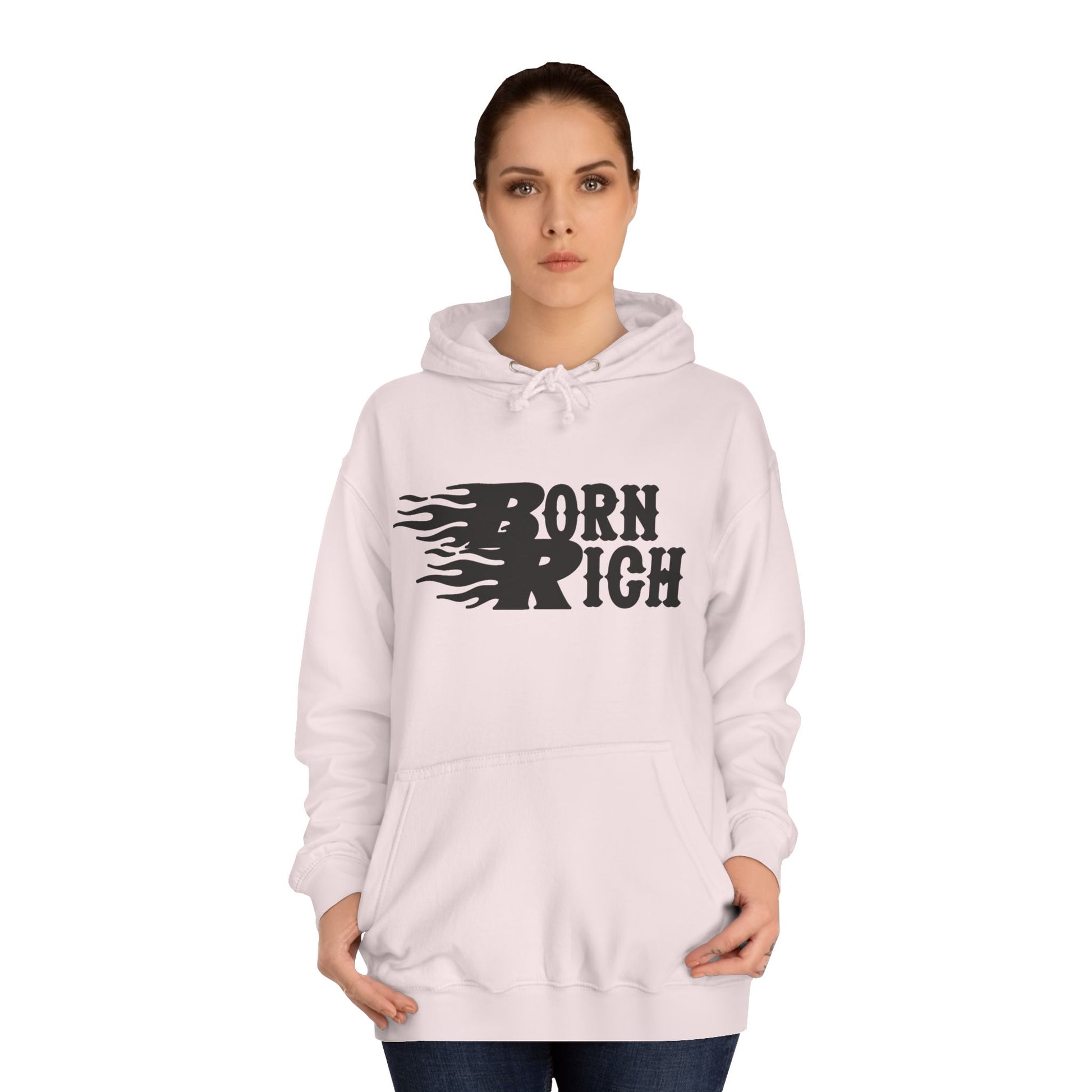"Born Rich" Unisex College Hoodie - Trendy and Comfortable Streetwear - OVERZELUS