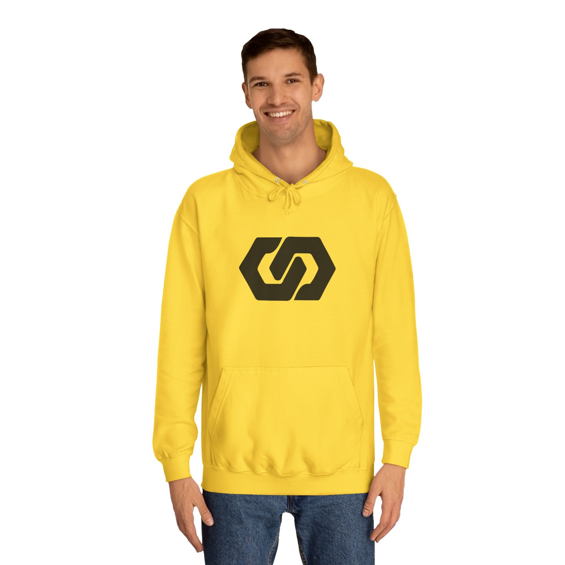 Unisex College Hoodie - Minimalist Logo Design - OVERZELUS