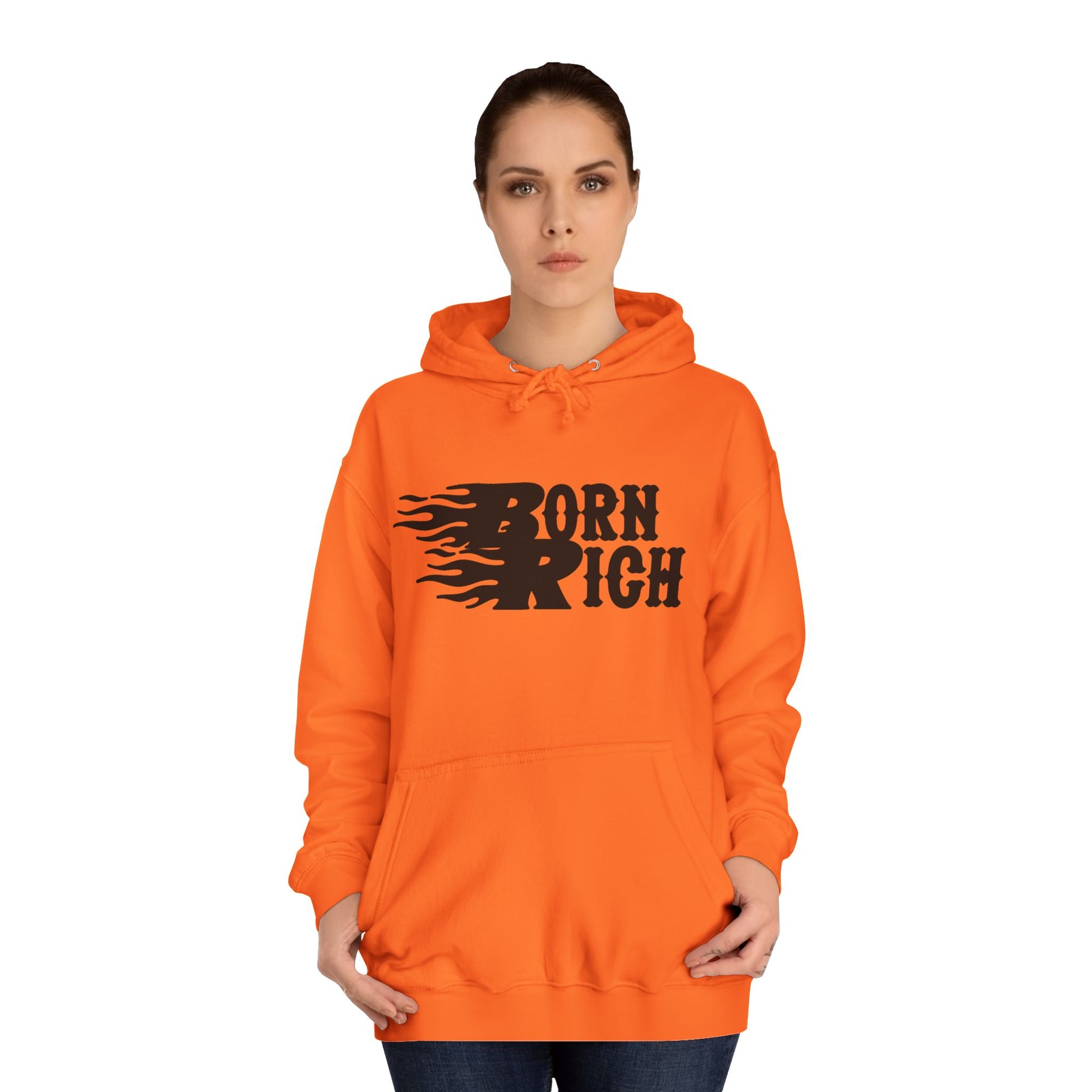 "Born Rich" Unisex College Hoodie - Trendy and Comfortable Streetwear - OVERZELUS