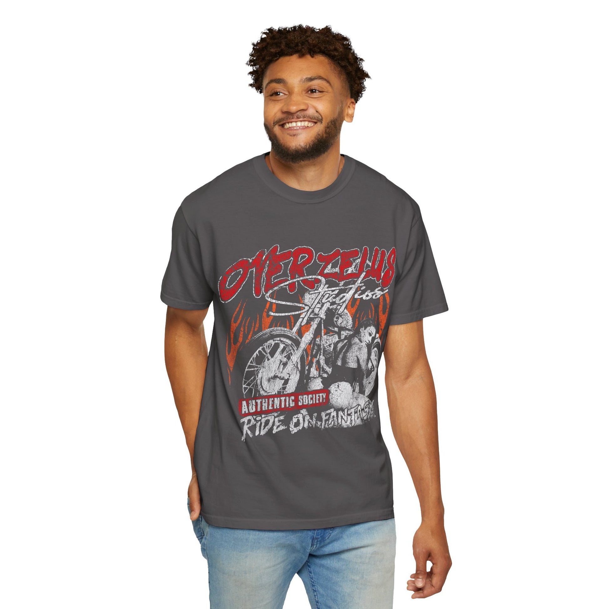 Vintage Motorcycle Graphic T-Shirt - Ride on Fantasy - OVERZELUS