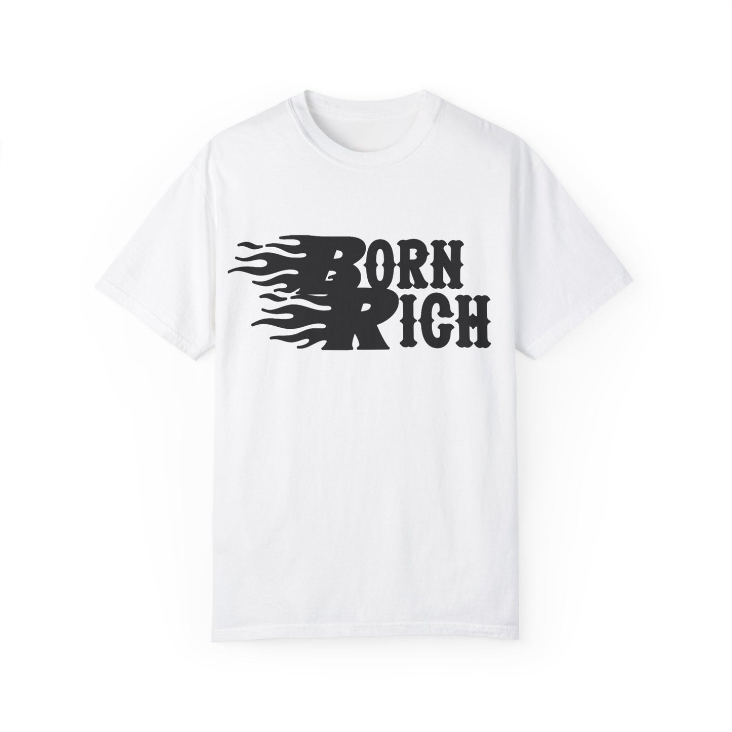 Born Rich Graphic Unisex T-Shirt - Trendy Flame Design - OVERZELUS