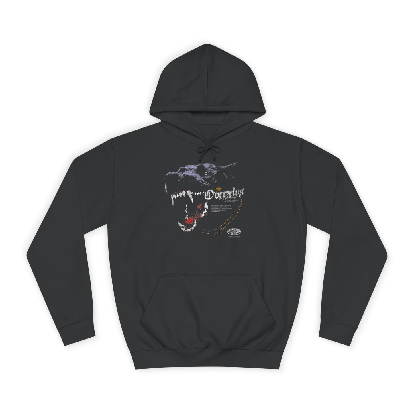 Unisex College Hoodie with Fierce Panther Design - OVERZELUS