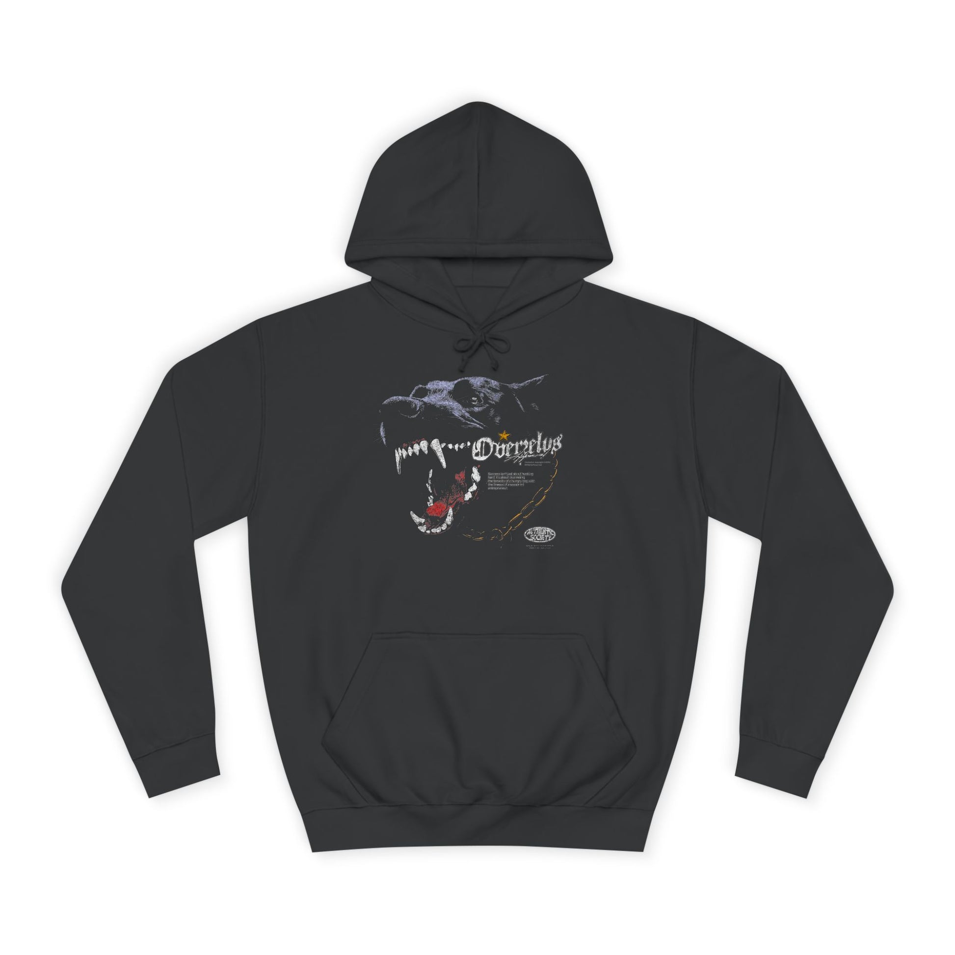 Unisex College Hoodie with Fierce Panther Design - OVERZELUS
