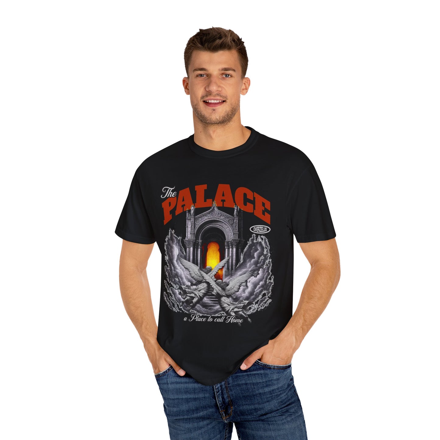 The Palace Unisex Garment-Dyed T-Shirt - Artistic Graphic Tee for Trendsetters - OVERZELUS