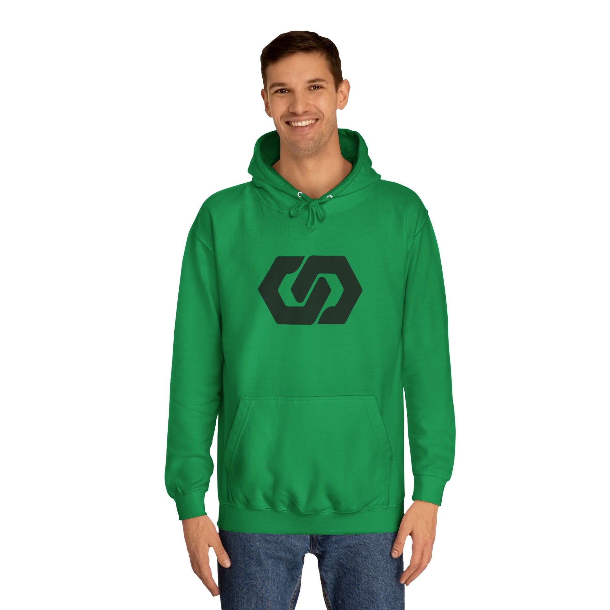 Unisex College Hoodie - Minimalist Logo Design - OVERZELUS