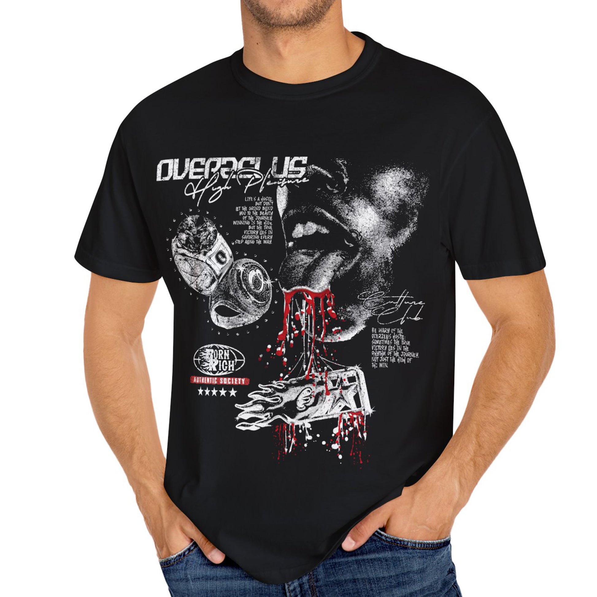 Street Art Unisex Garment-Dyed T-Shirt - Graphic Print Tee for Trendsetters - OVERZELUS