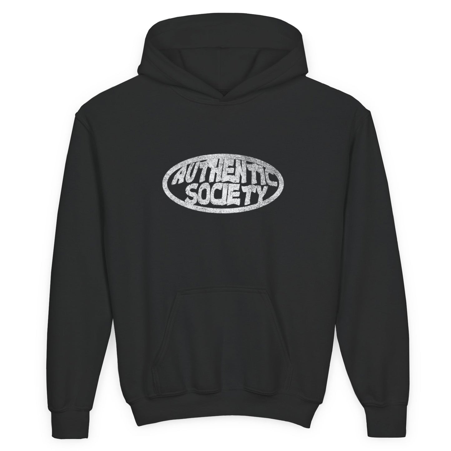 Youth 'Authentic Society' Heavy Blend Hooded Sweatshirt - Comfortable & Stylish - OVERZELUS