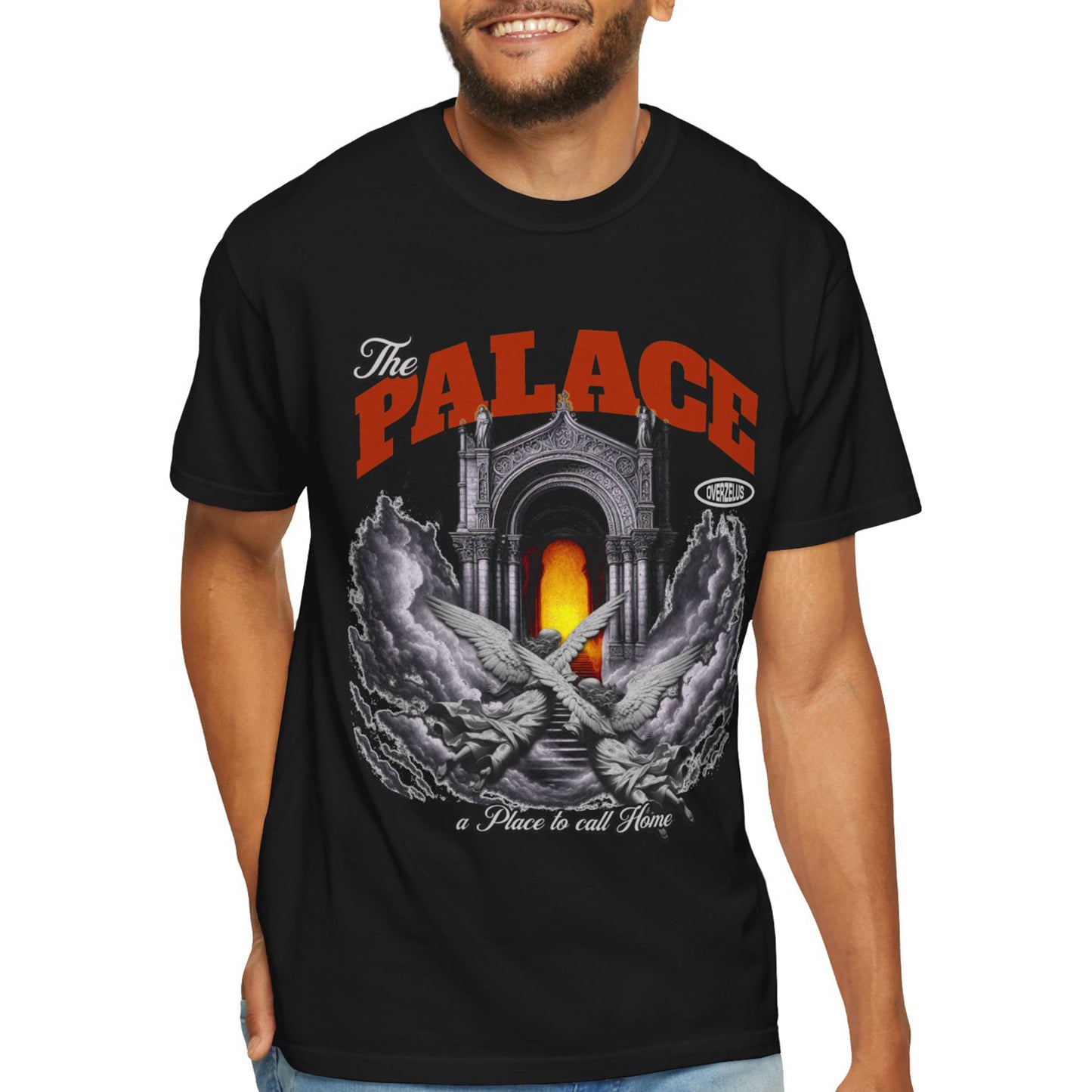The Palace Unisex Garment-Dyed T-Shirt - Artistic Graphic Tee for Trendsetters - OVERZELUS