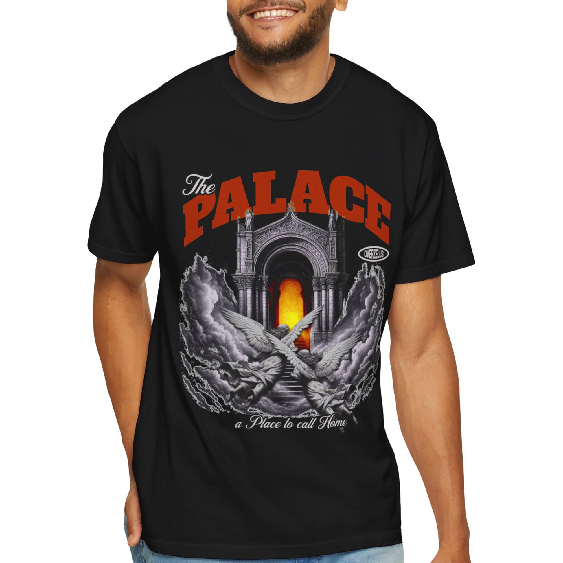 The Palace Unisex Garment-Dyed T-Shirt - Artistic Graphic Tee for Trendsetters - OVERZELUS