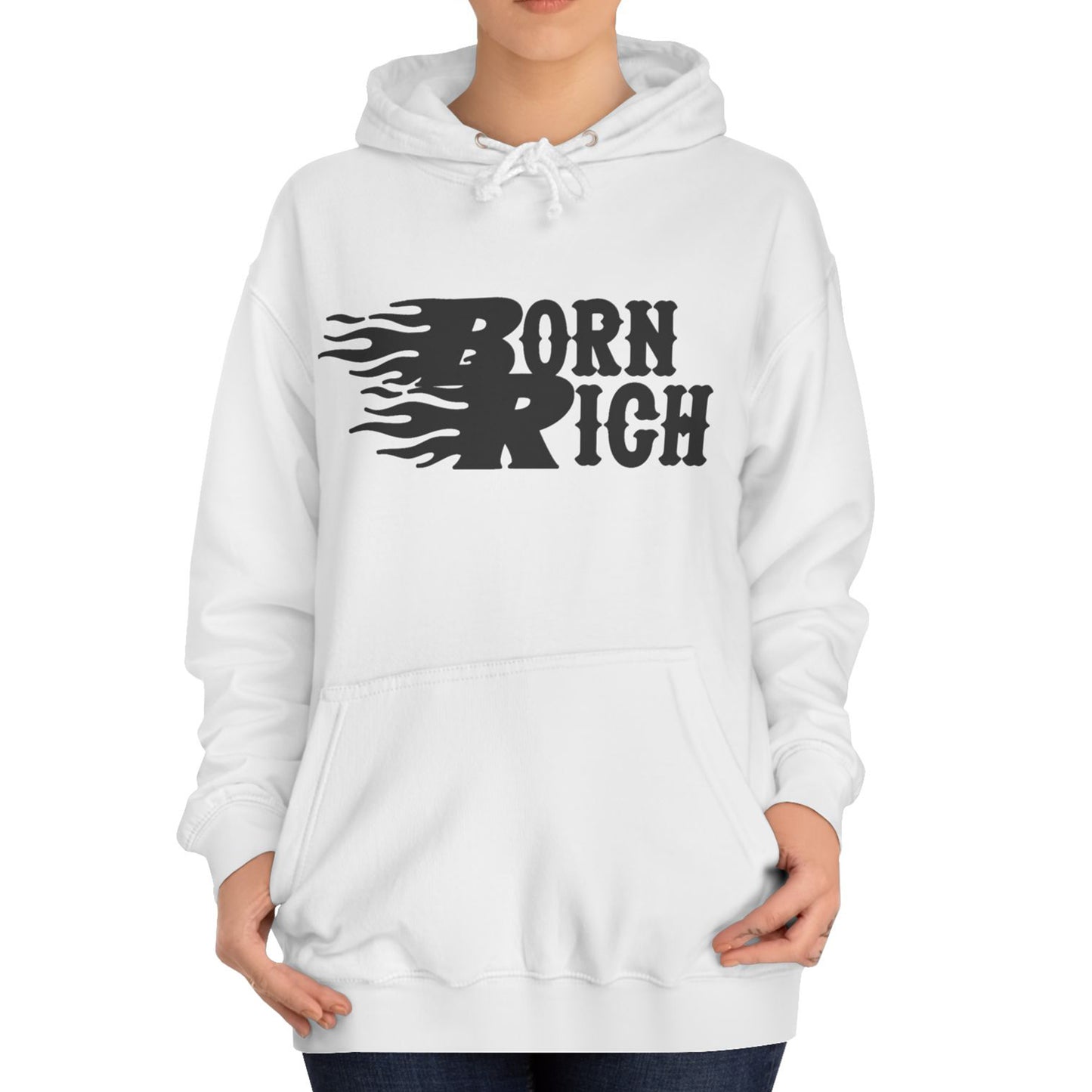 "Born Rich" Unisex College Hoodie - Trendy and Comfortable Streetwear - OVERZELUS
