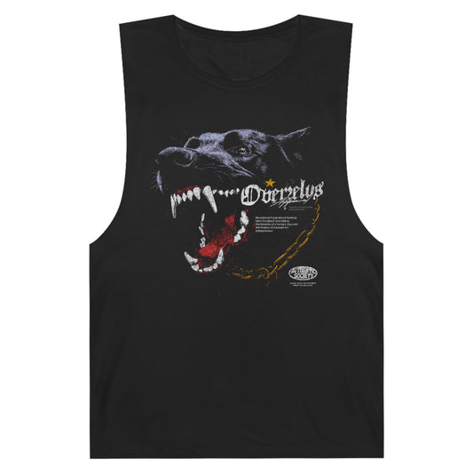Edgy Unisex Tank Top with Fierce Dog Graphic | Perfect for Summer Wear - OVERZELUS