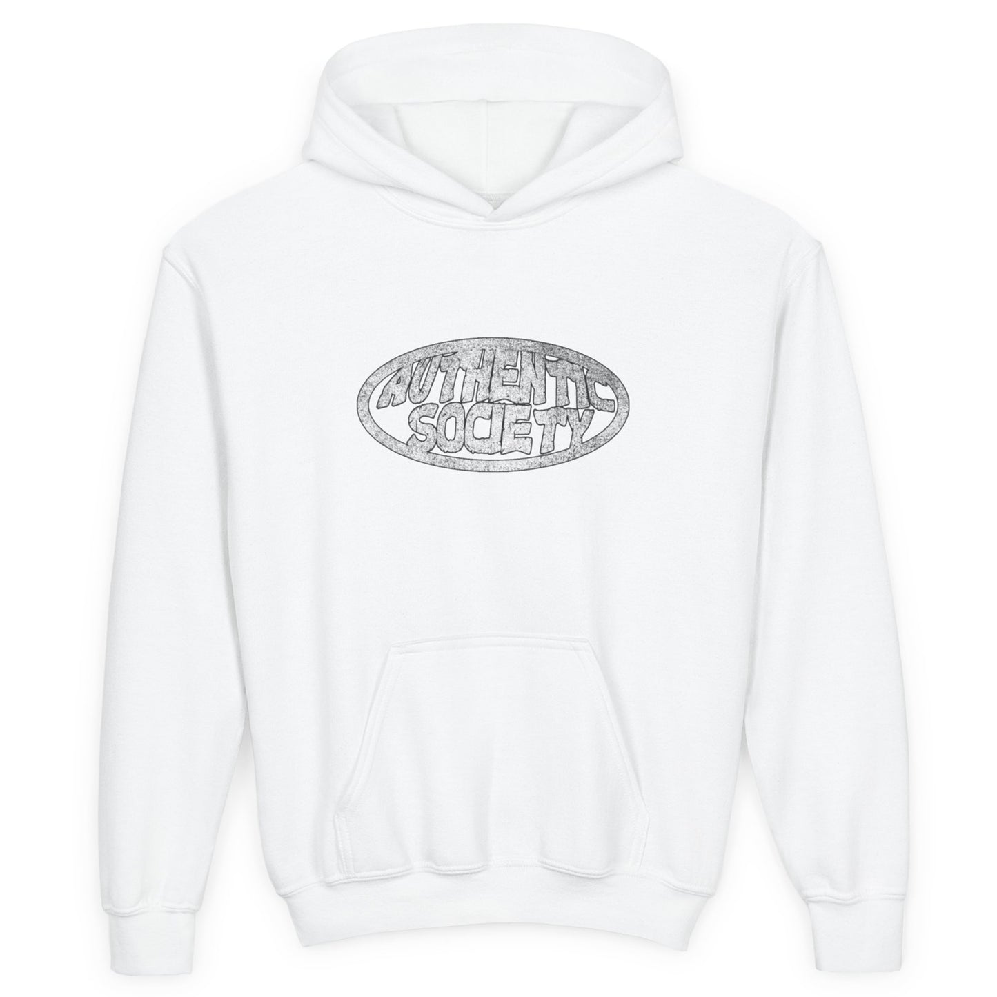 Youth 'Authentic Society' Heavy Blend Hooded Sweatshirt - Comfortable & Stylish - OVERZELUS