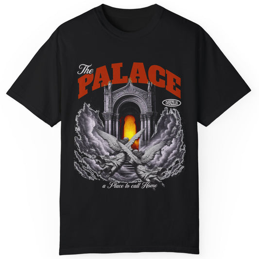 The Palace Unisex Garment-Dyed T-Shirt - Artistic Graphic Tee for Trendsetters - OVERZELUS