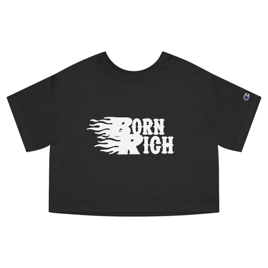 Born Rich Heritage Cropped T-Shirt for Women - Trendy Streetwear Style - OVERZELUS