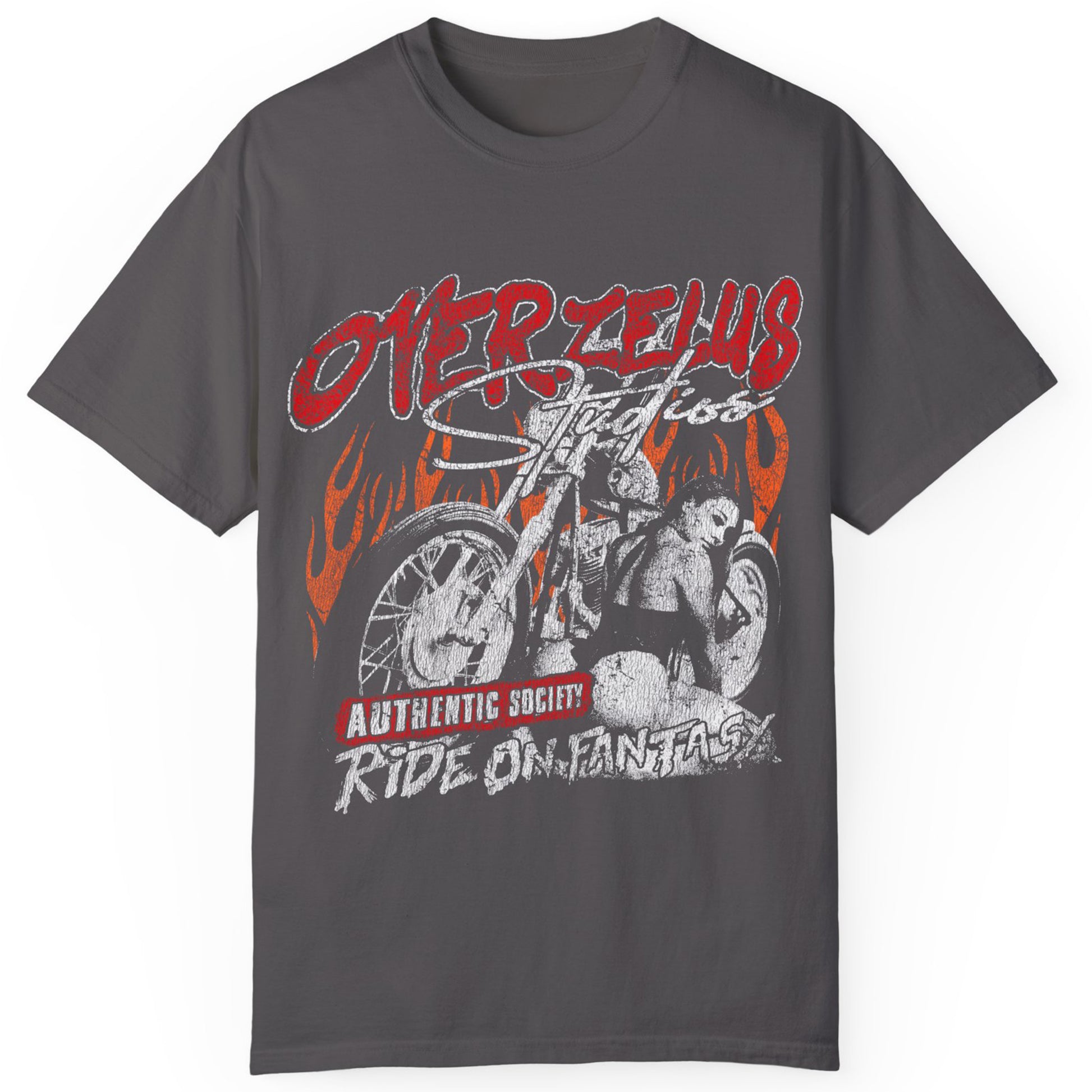 Vintage Motorcycle Graphic T-Shirt - Ride on Fantasy - OVERZELUS