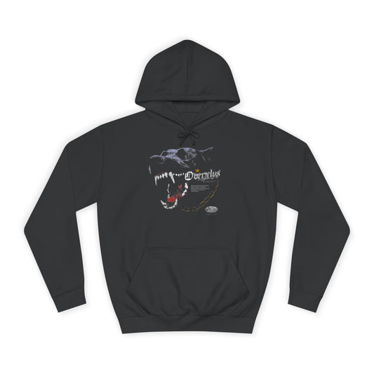Unisex College Hoodie with Fierce Panther Design - OVERZELUS